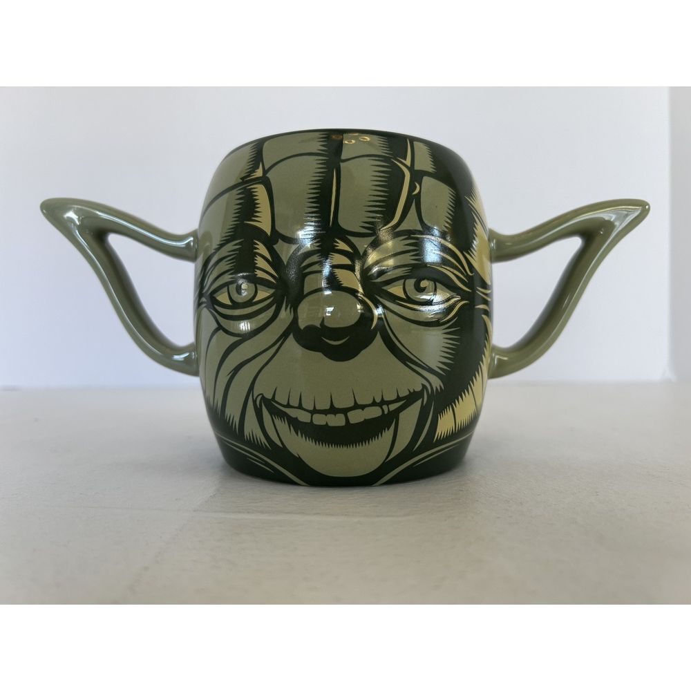 Disney Parks Star Wars Yoda Head Coffee Mug Raised 3D Face Authentic Original